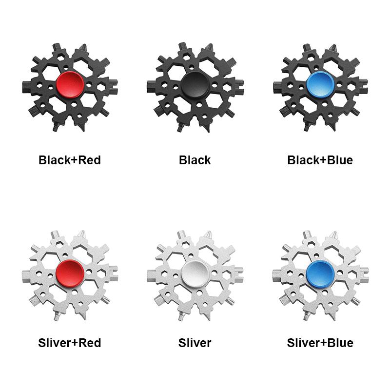 Hjemix | Snøfnugg Multifunksjonell Fingertipp Gyroskop Skiftenøkkel Verktøy Leke