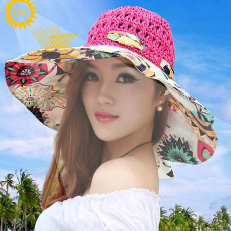 Hjemix | Fashion Hollow Printed Sun Hat