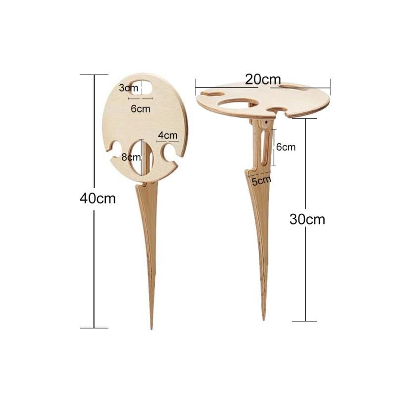 Hjemix | Bærbart Vinbord for Utendørsbruk