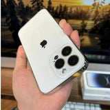 Hjemix | Galvanisert Mat Akryl Herdet Glass iPhone Deksel