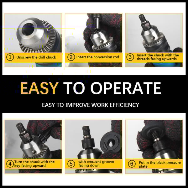 Hjemix | ⏳Elektrisk bormaskin vinkelsliper vinkelsliper koblingsstangssett