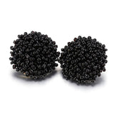 Hjemix | Lys og morsom håndlaget multicolor perle pompom stud øredobber