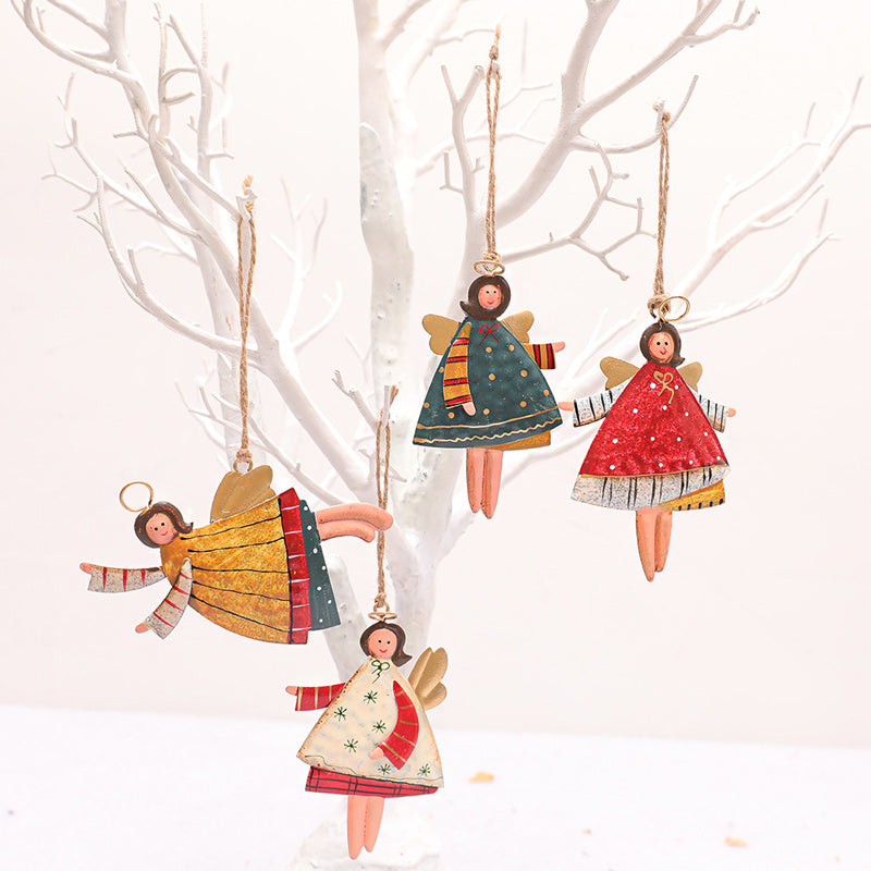 Hjemix | Retro Jern Kunst Juleengel Dekorasjon