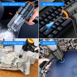 Hjemix | Bærbar trådløs håndholdt støvsuger, syklon suge trådløs støvsuger, oppladbar støvsuger med sterk sugeevne egnet for biler/kontorer/hjem