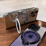Hjemix | Magnetisk Glitterdeksel med Usynlig Stativ for iPhone