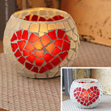 Hjemix | Europeisk Retro Glass Mosaic Tealight Holder