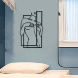 Hjemix | LineaArt Metallveggdekorasjon - Moderne minimalistisk veggkunst for soverom