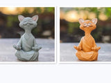 Hjemix | Lekker svart Buddha katt figur meditasjon yoga samleobjekt glad katt dekor hjem hagedekorasjon hageornament
