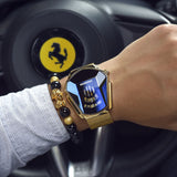 Hjemix | Menns Diamant Stil Kvarts Ur