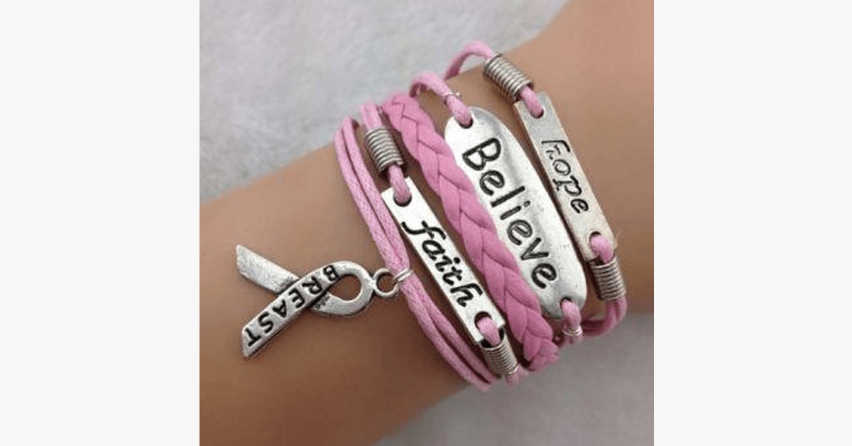 Hjemix | Hope Faith and Faith Brystkreft Armbånd