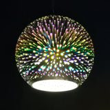 Hjemix | Moderne kreativ 3D fargerik fyrverkeriglass 1-lampe kuppelpendellampe