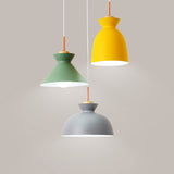 Hjemix | AuroraLite Nordic Pendant Lamp | Metal Design | 1-Light | Modern Color Options