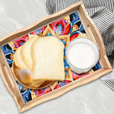 Hjemix | DIY Diamant Maleri Trebrett Matbrett med Håndtak Stue Dekorasjon Mandala Trebrett Sett