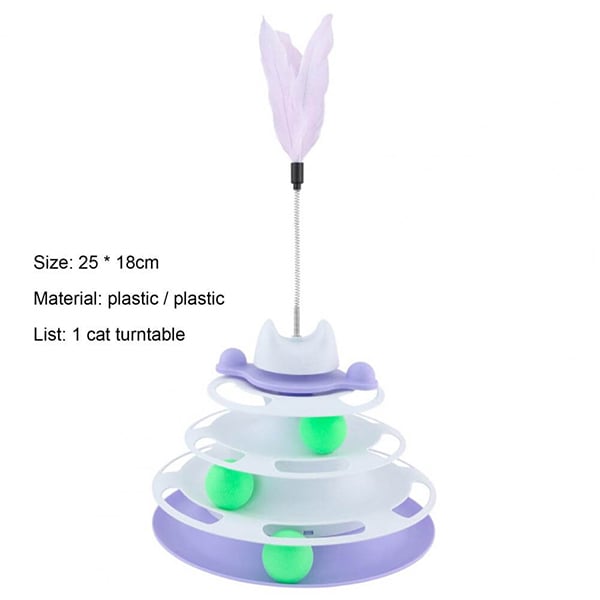 Hjemix | Deilig interaktiv sirkelbane med bevegelige baller kattehøytaler for avslapning