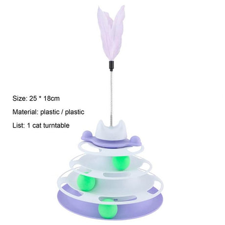 Hjemix | Deilig interaktiv sirkelbane med bevegelige baller kattehøytaler for avslapning