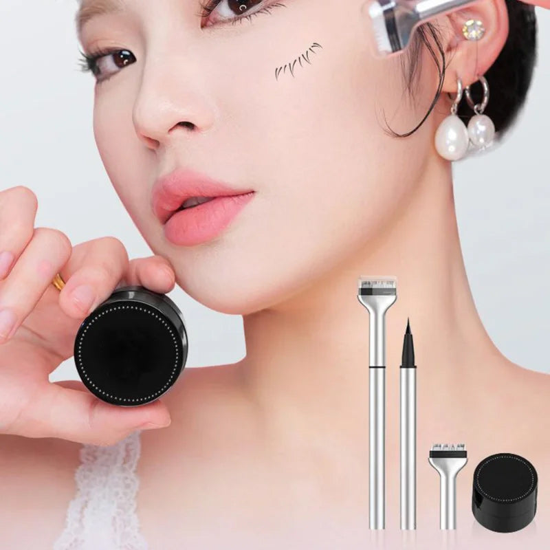 Hjemix | 2-i-1 Eyeliner & Nedre Vippestempel Sett