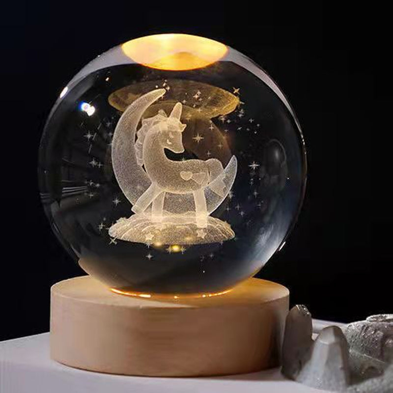 Hjemix | Glødende Krystallkule Nattlys