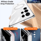 Hjemix | Transparent luksusbelegg magnetisk deksel for Samsung