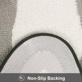 Hjemix | Svart Gradient BadeMatte, Teppe for Bad, Søt Ikke-Sklisikker Uregelmessig Teppe for Dusjrom