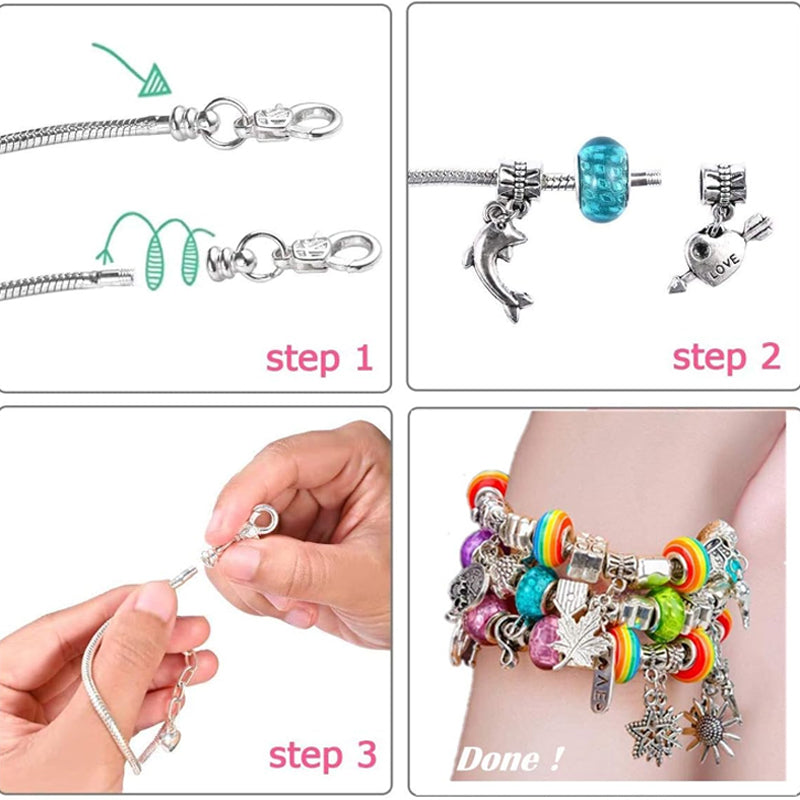 Hjemix | Jenters Charm Armbånd DIY Sett