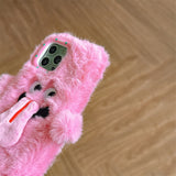 Hjemix | Morsom tungsten ut plush telefonholder for iPhone