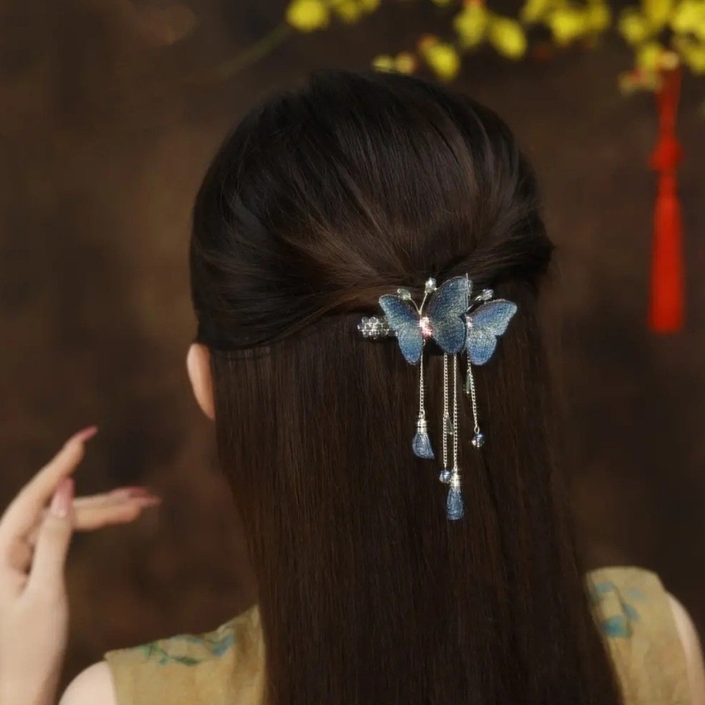 Hjemix | Temperament Sommerfugl Rhinestone Tuss hårnål