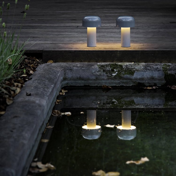 Hjemix | LED Bordlampe - Lumina - Trefarget Dimming Funksjon - Bærbar Lading