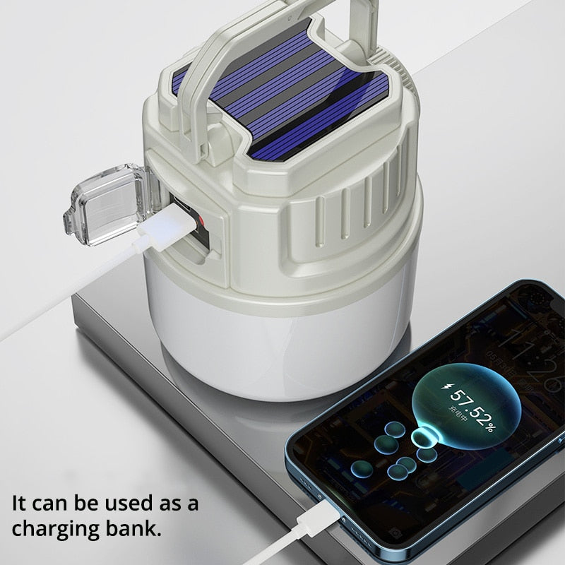 Hjemix | Solar LED Utendørs USB oppladbar Explorer Camping Lys