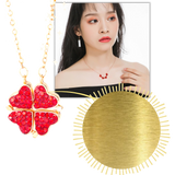 Justerbart halskjede med 4 kløverhjerter