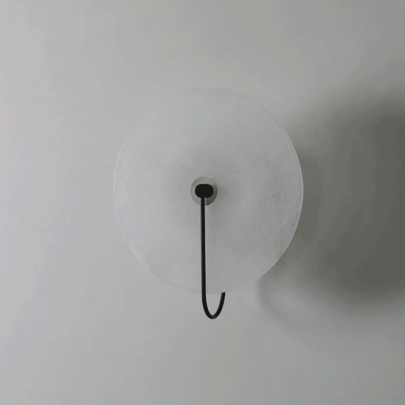 Hjemix | Hvit Alabaster Vegglampe