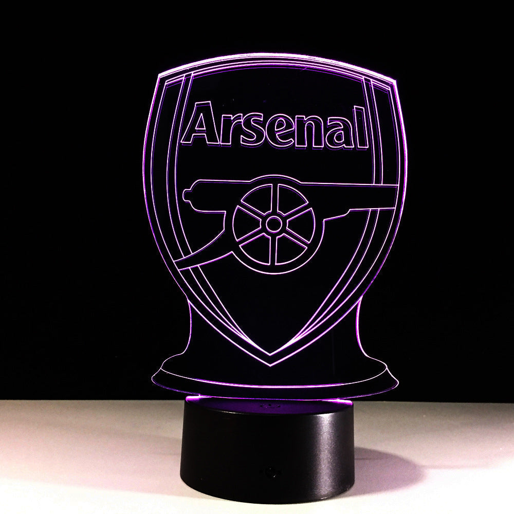 Hjemix | Fotball Arsenal 3D Optisk Illusjonslampe