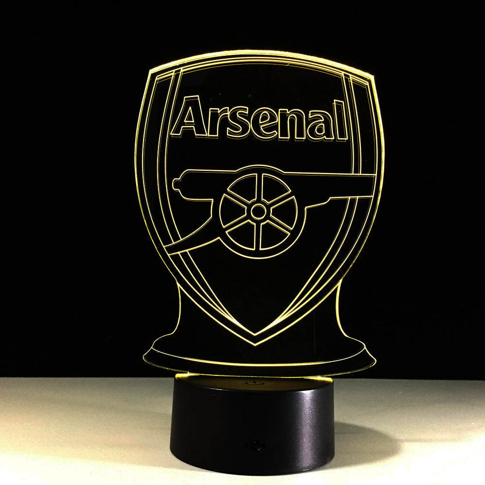Hjemix | Fotball Arsenal 3D Optisk Illusjonslampe