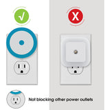 Hjemix | Nattlys plugges inn i veggen [4Pack], nattlys med lysensorer, LED nattlys for barnerommet, baby nattlys, bad natterlys, trappelys, ganglys