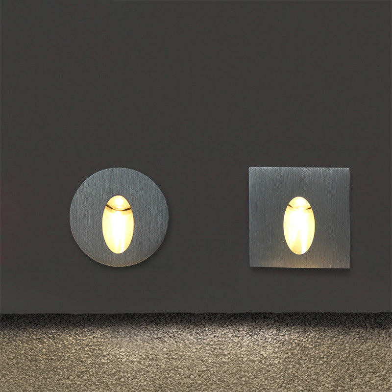 Hjemix | Moderne Art Deco Rund Firkan Aluminium Vanntett LED Vegglys for Gangene