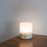 Hjemix | Moderne nordisk timer oppladbar ABS HIPS silikon sylinder LED bordlampe nattlys for natbordet