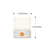 Hjemix | Moderne nordisk timer oppladbar ABS HIPS silikon sylinder LED bordlampe nattlys for natbordet