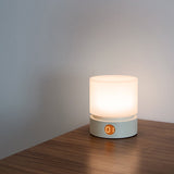 Hjemix | Moderne nordisk timer oppladbar ABS HIPS silikon sylinder LED bordlampe nattlys for natbordet