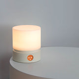 Hjemix | Moderne nordisk timer oppladbar ABS HIPS silikon sylinder LED bordlampe nattlys for natbordet
