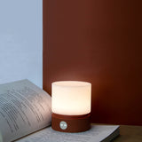 Hjemix | Moderne nordisk timer oppladbar ABS HIPS silikon sylinder LED bordlampe nattlys for natbordet