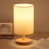 Hjemix | Tradisjonell japansk sylinder trestoff 1-lamps bordlampe for stuen