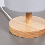 Hjemix | Tradisjonell japansk sylinder trestoff 1-lamps bordlampe for stuen
