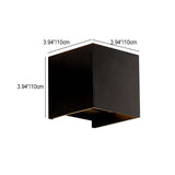 Hjemix | Moderne Minimalistisk Vanntett kube Opp Ned Aluminium Glass Induksjon LED Vegg Lys Lamper For Soverom