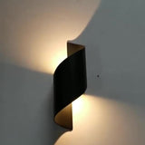 Hjemix | Moderne Minimalistisk Vanntett Spiral Aluminiums Akryl LED Vegglampe for Soverom