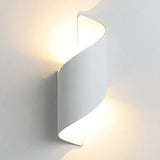 Hjemix | Moderne Minimalistisk Vanntett Spiral Aluminiums Akryl LED Vegglampe for Soverom