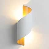 Hjemix | Moderne Minimalistisk Vanntett Spiral Aluminiums Akryl LED Vegglampe for Soverom