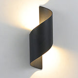 Hjemix | Moderne Minimalistisk Vanntett Spiral Aluminiums Akryl LED Vegglampe for Soverom
