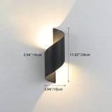 Hjemix | Moderne Minimalistisk Vanntett Spiral Aluminiums Akryl LED Vegglampe for Soverom