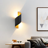 Hjemix | Moderne Minimalistisk Vanntett Spiral Aluminiums Akryl LED Vegglampe for Soverom