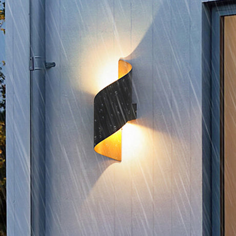Hjemix | Moderne Minimalistisk Vanntett Spiral Aluminiums Akryl LED Vegglampe for Soverom