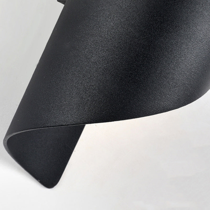 Hjemix | Moderne Minimalistisk Vanntett Spiral Aluminiums Akryl LED Vegglampe for Soverom